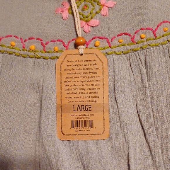 NWT NATURAL LIFE Elegant Gray Summer Dress - Picture 6 of 6
